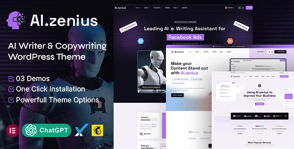Ai Zenius β AI Writer & Copywriting WordPress Theme